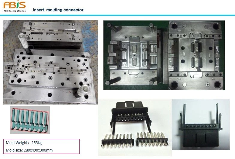 connector molds insert with metal